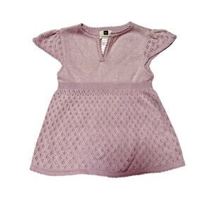 Tea Collection Ziya Pointelle Knit Dress Size 18m